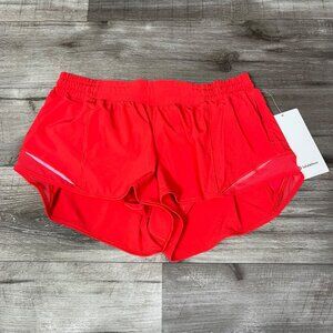 Lululemon Athletic Hotty Hot LR Short 2.5” Carnation Red Women’s Size 12